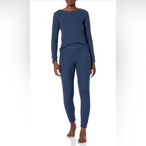 Amazon Essentials Women’s Waffle Pajama Set - Navy– US XS